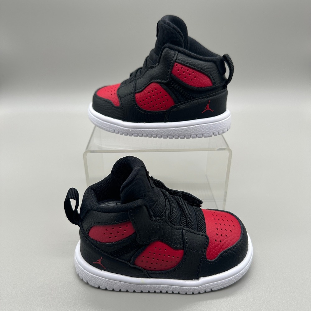 Jordan 1 Access Toddler Size 4C Black Red Jumpman High Top Sneakers AV7944-006